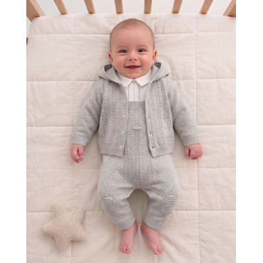 Set sweater+body+overalls