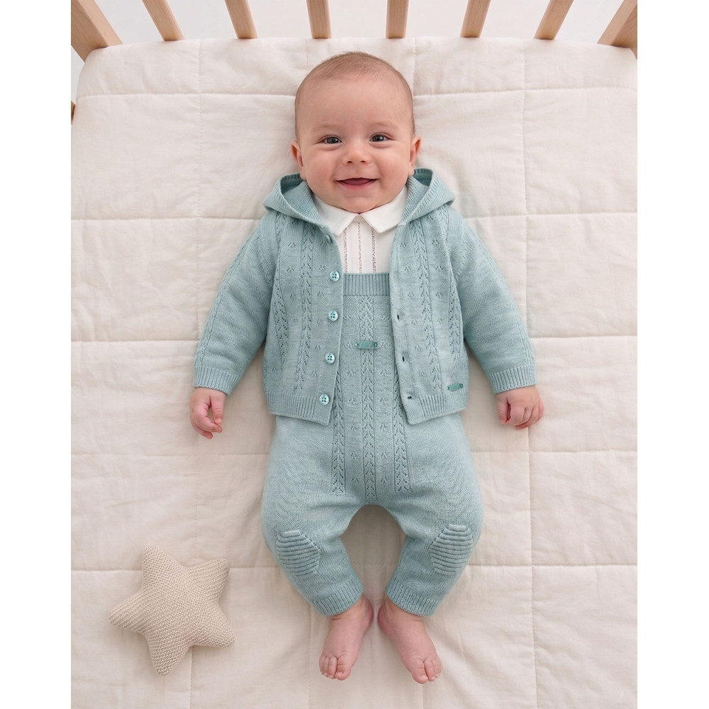 Set sweater+body+overalls