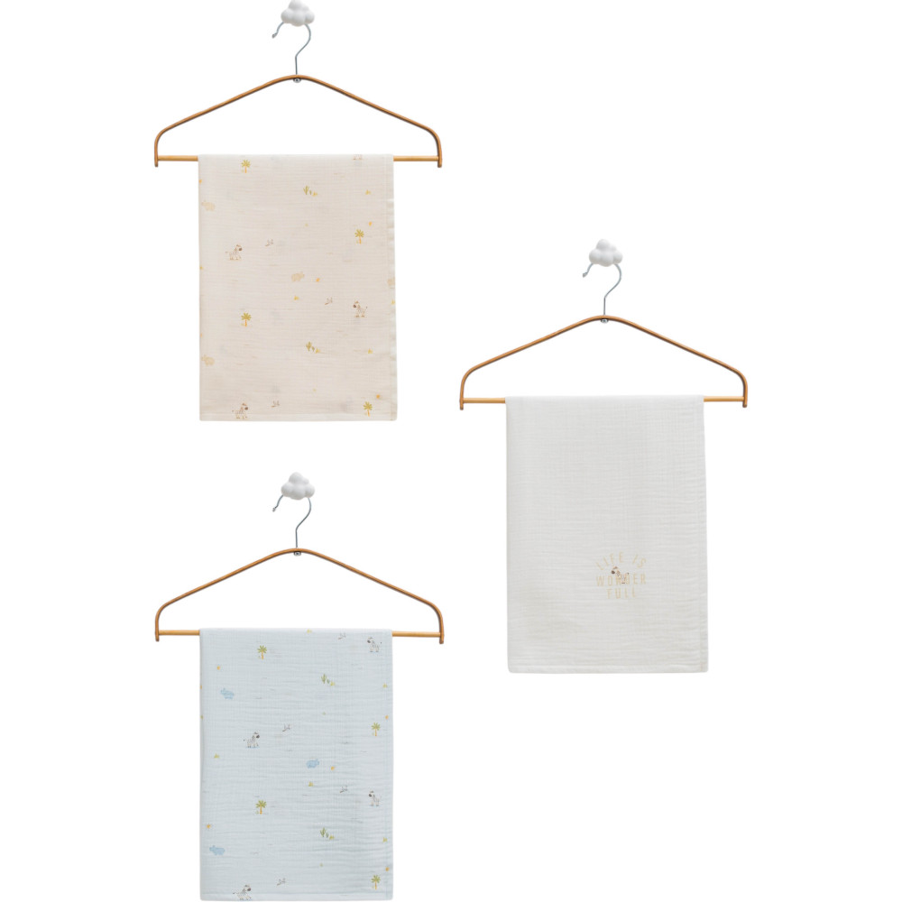 Muslin blankets set 2pcs, series JUNGLE FRIENDS. (Expected 02.01.2026)