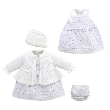 Set sweater+dress+hat+panties