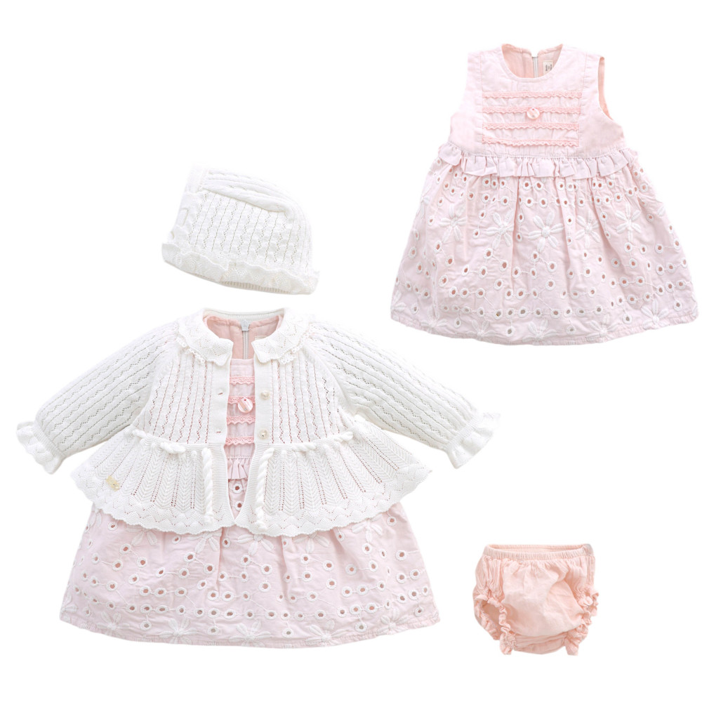 Set sweater+dress+hat+panties