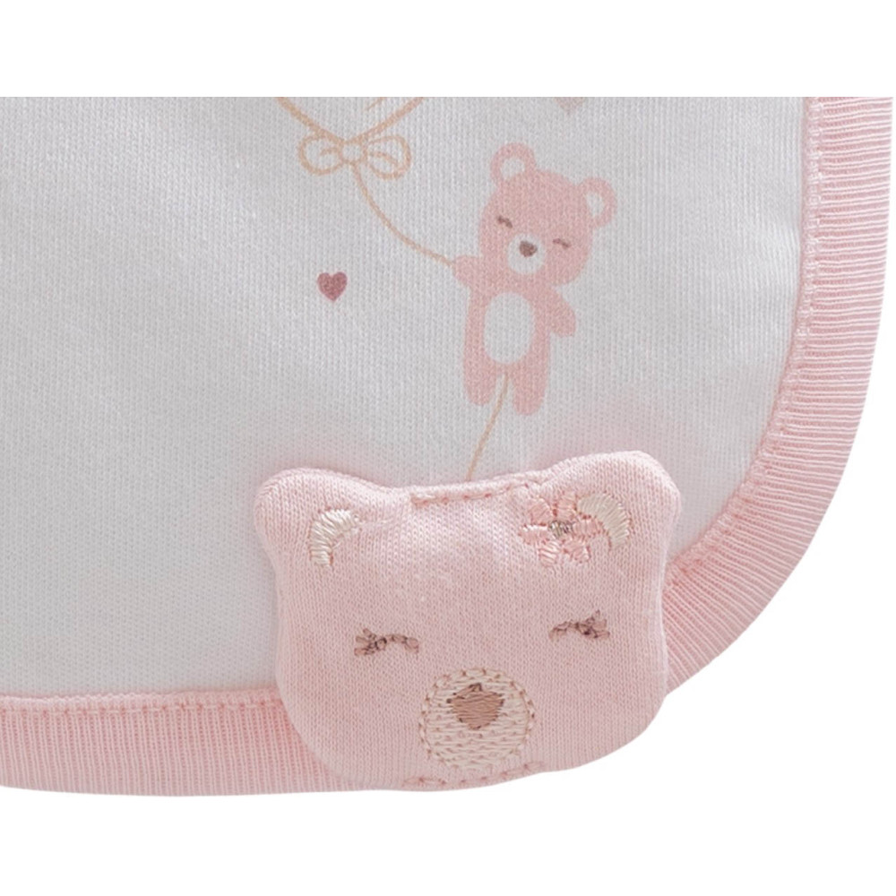 Bibs set 3pcs (pack of 4 sets), series NEW BORN GIRL