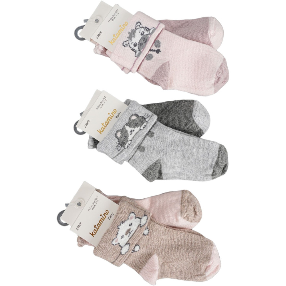 Socks cotton set 2 pairs (pack of 6 sets) Hürtan