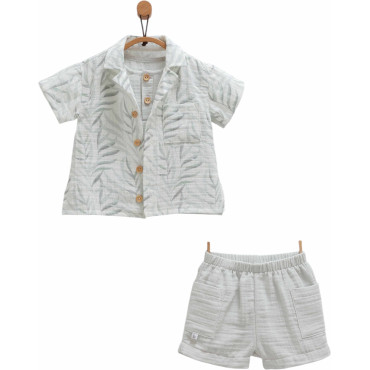 Set shirt+tank top+shorts, series LITTLE BOY. (Ready)