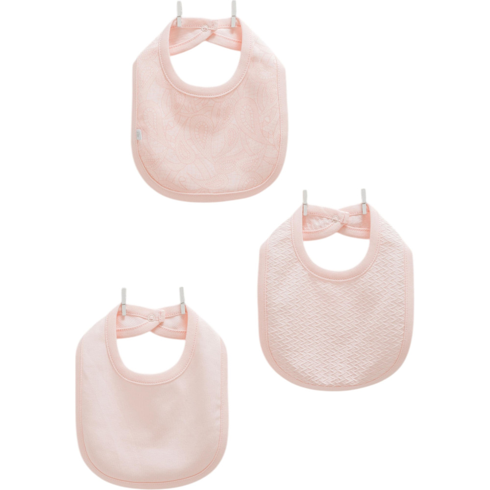 Bibs set 3pcs (pack of 4 sets), series TINY LACE