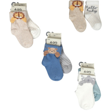 Socks cotton set 2 pairs (pack of 6 sets) Tarun
