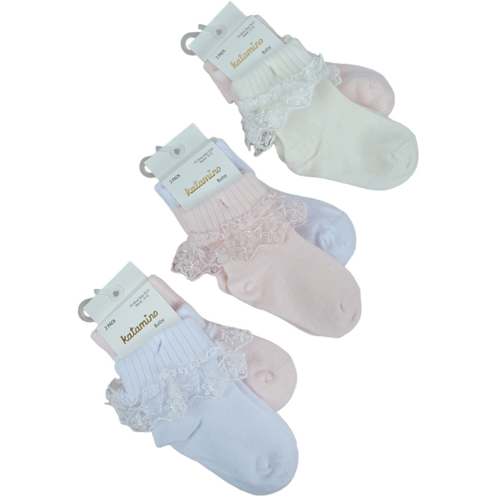 Socks cotton set 2 pairs (pack of 6 sets) Akel