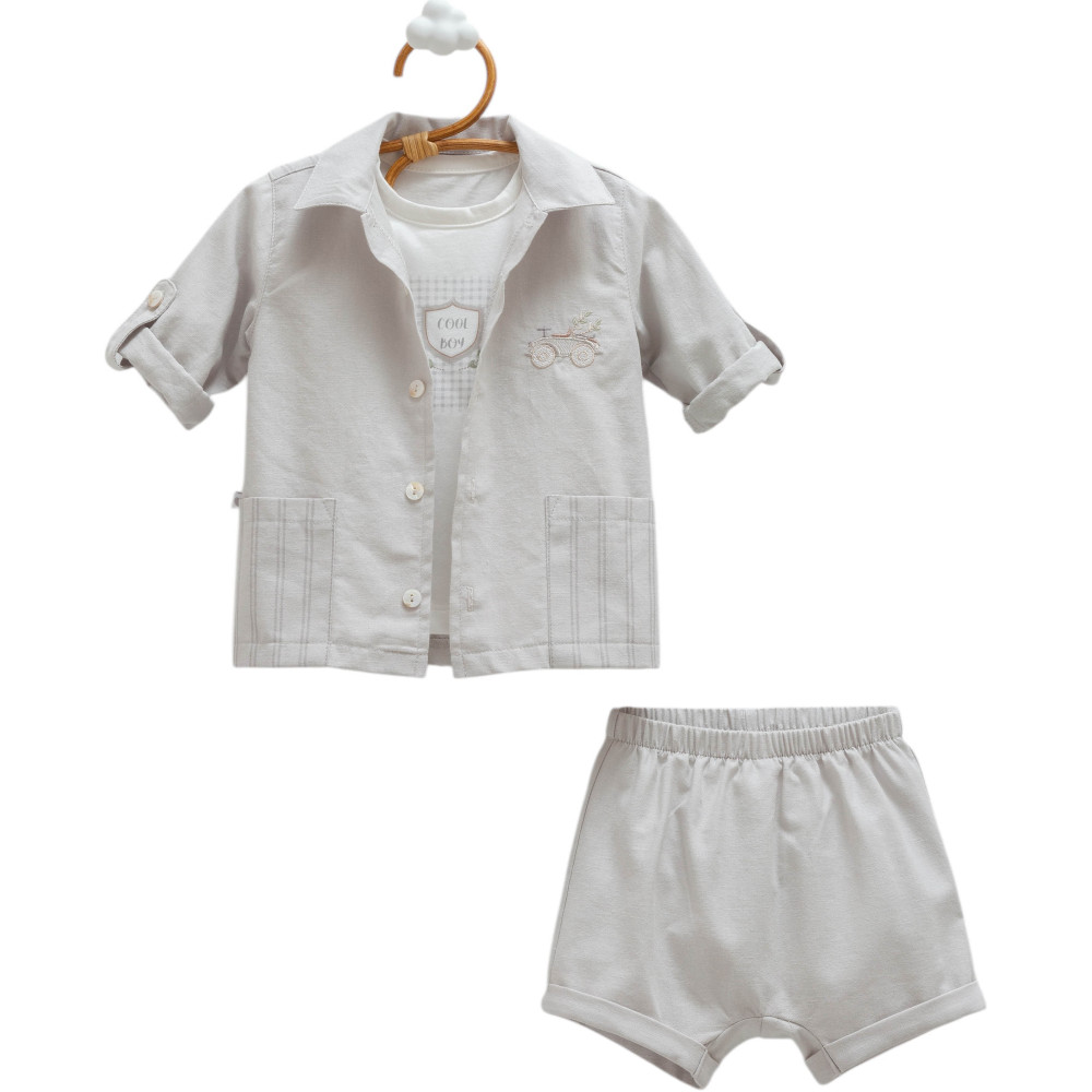 Set shirt+T-shirt+shorts, series NEW LINEN. (Expected 16.01.2026)