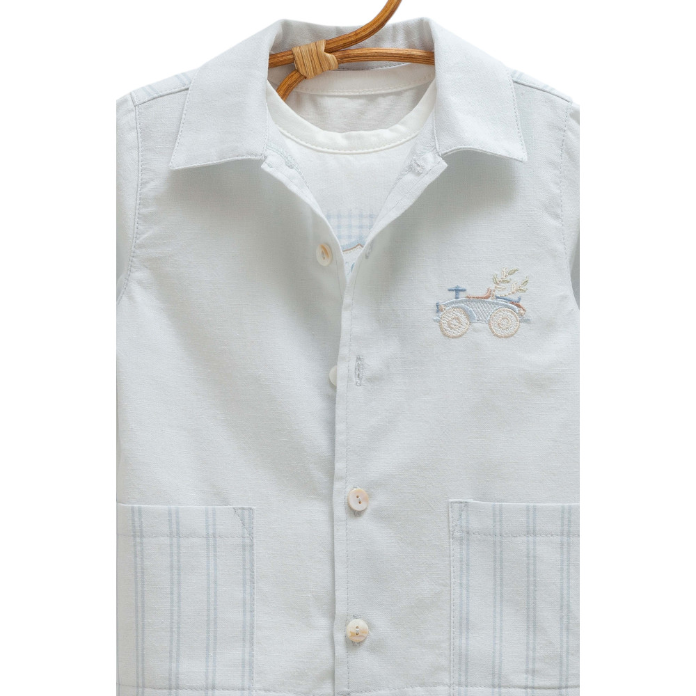 Set shirt+T-shirt+shorts, series NEW LINEN. (Expected 16.01.2026)