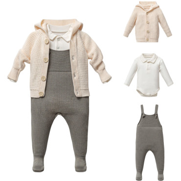 Set overalls+sweater+body