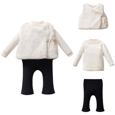 Set vest+sweater+pants