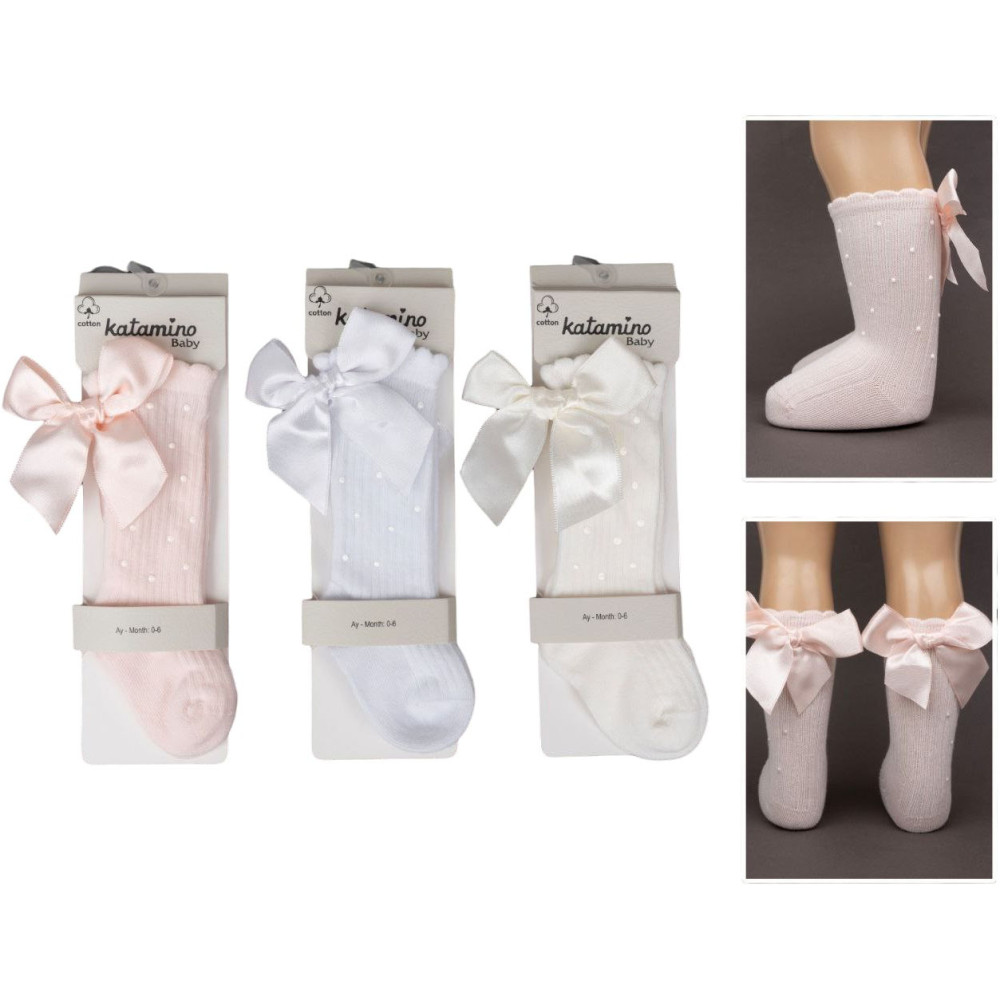 Knee high socks cotton Rozali