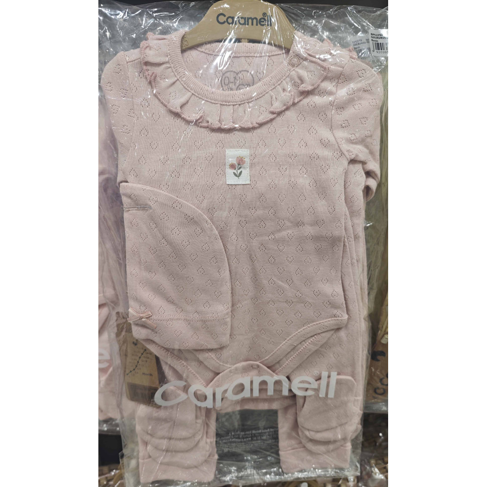 Set of bodysuit + onesie + cap, series BASIC