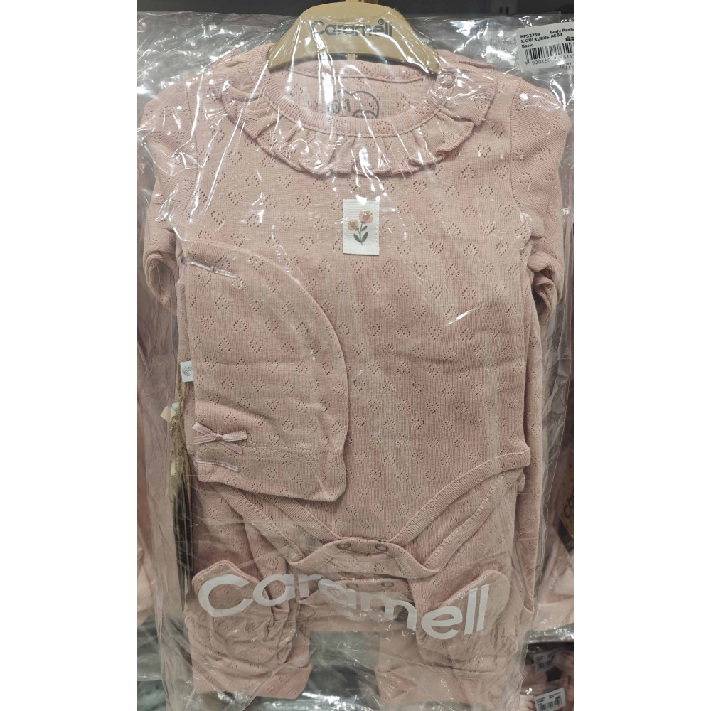 Set of bodysuit + onesie + cap, series BASIC