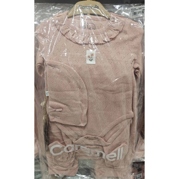 Set of bodysuit + onesie + cap, series BASIC