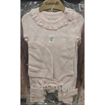 Set of bodysuit + onesie + cap, series BASIC