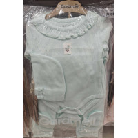 Set of bodysuit + onesie + cap, series BASIC