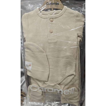Set of bodysuit + onesie + cap, series BASIC