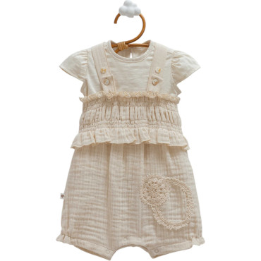 Set T-shirt+overalls, series LACE FLOWER. (Expected 30.01.2026)