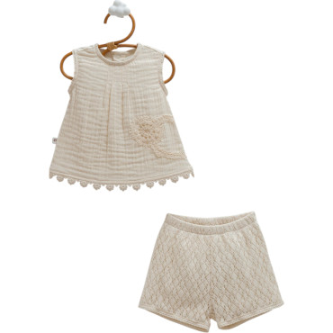 Set blouse+shorts, series LACE FLOWER. (Expected 30.01.2026)