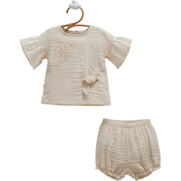 Set blouse+shorts, series LACE FLOWER. (Expected 30.01.2026)