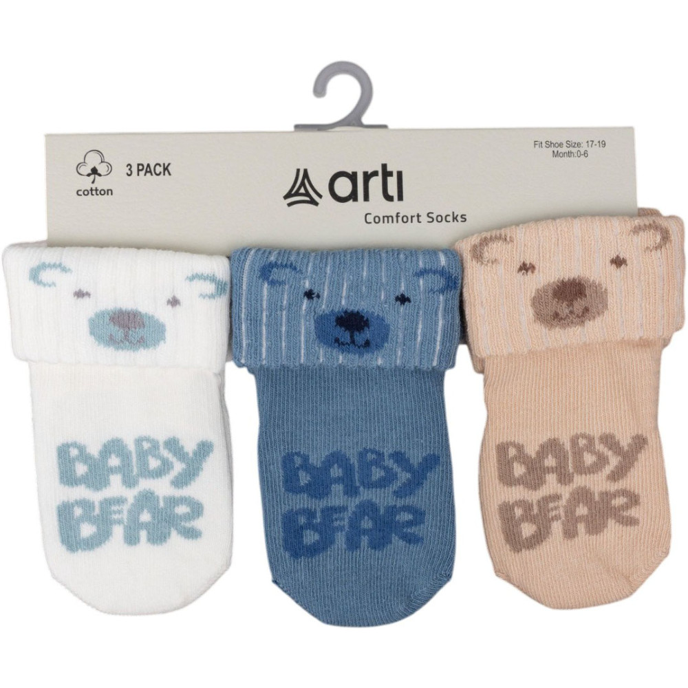 Socks cotton set 3 pairs (pack of 4 sets) Ahbap