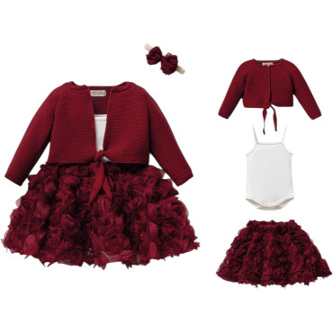 Set sweater+body+skirt+headband