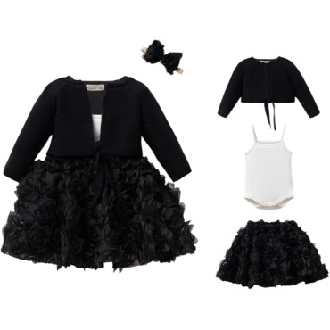 Set sweater+body+skirt+headband