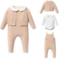 Set sweater+body+overalls