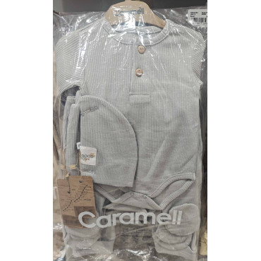 Set of bodysuit + onesie + cap, series BASIC