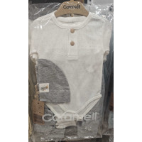 Set of bodysuit + onesie + cap, series BASIC