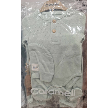 Set of bodysuit + onesie + cap, series BASIC