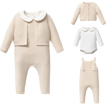 Set sweater+body+overalls