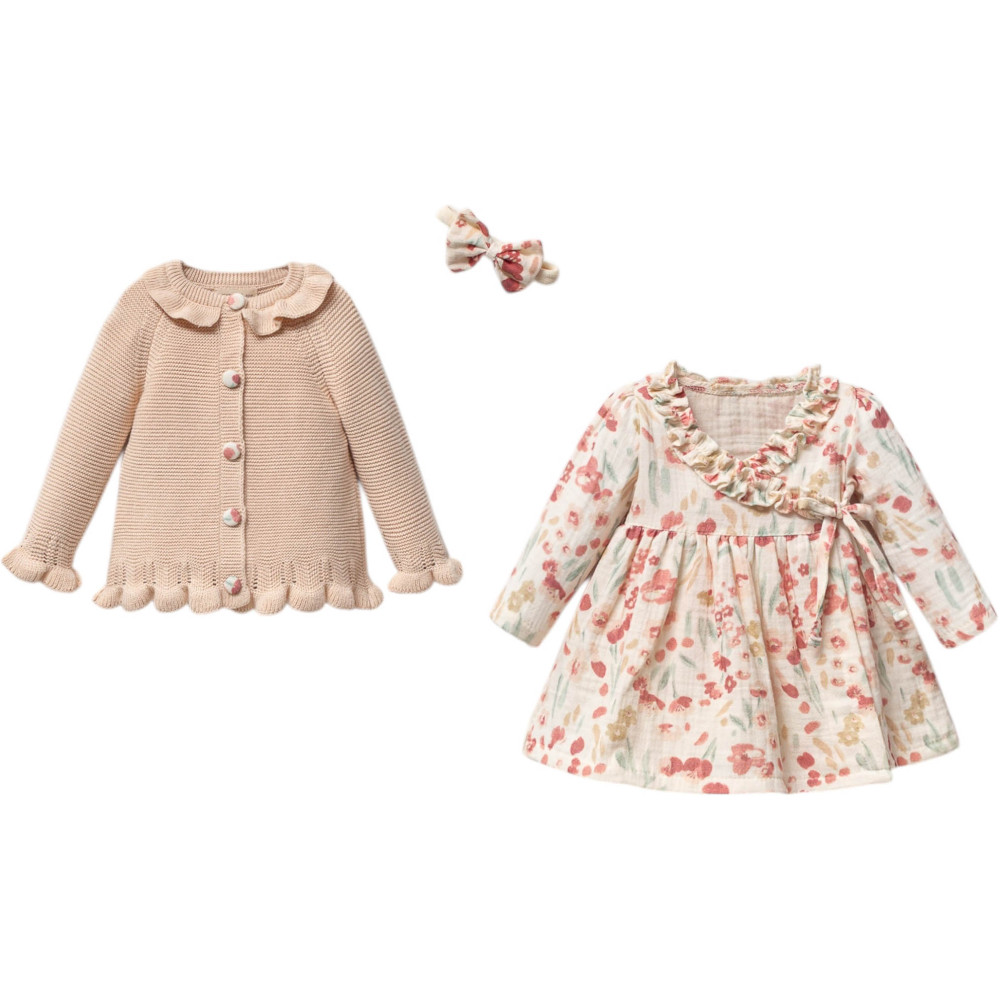 Set sweater+dress+headband