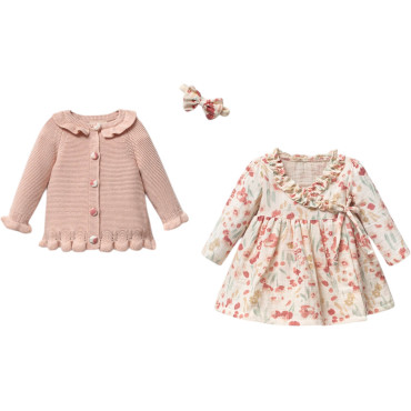 Set sweater+dress+headband