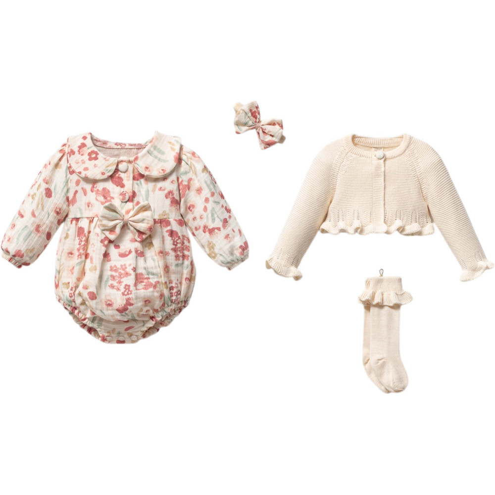 Set sweater+body+knee socks+headband