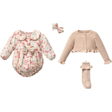 Set sweater+body+knee socks+headband