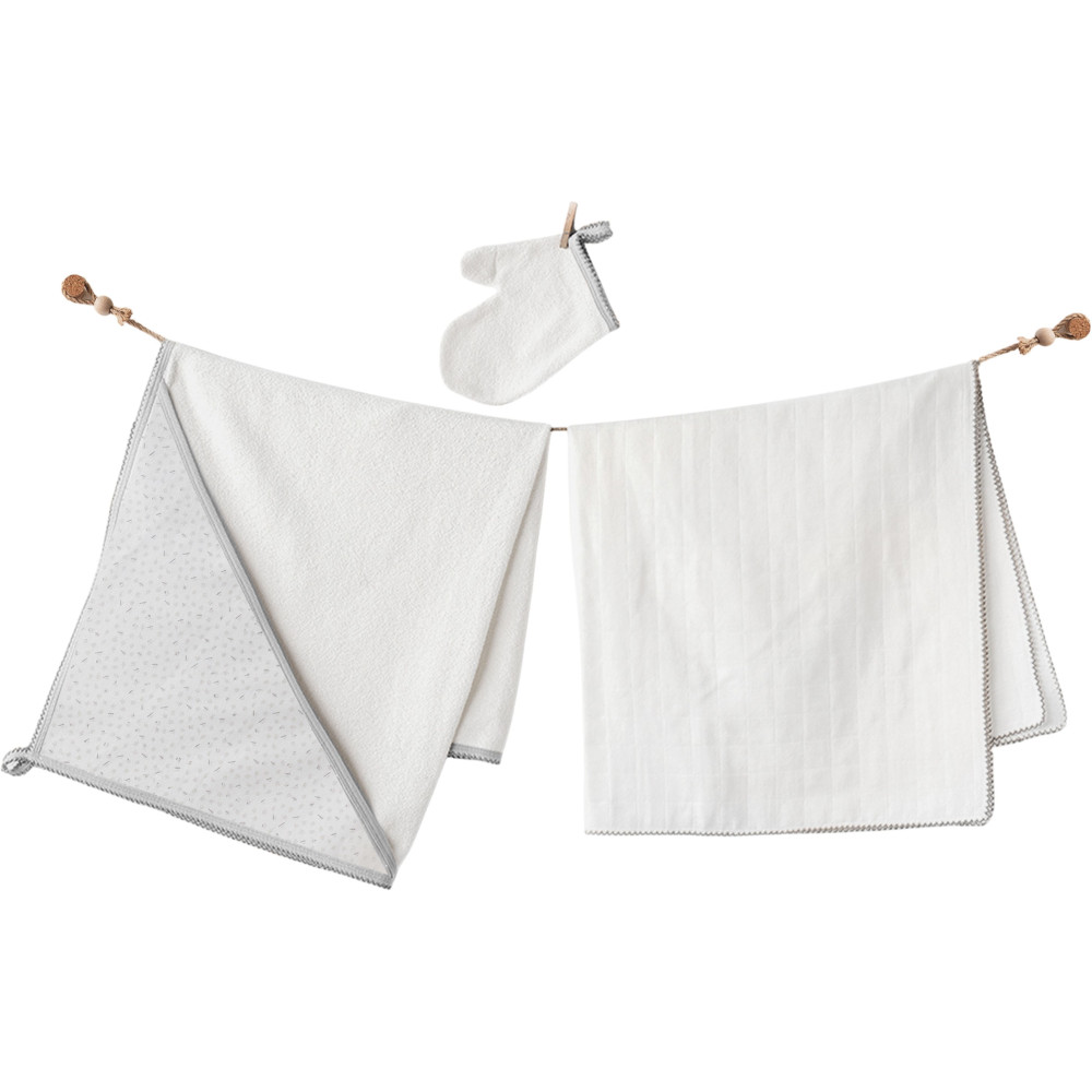 Set towel + diaper + washcloth, series MY LITTLE WORLD. (Expected 31.03.2026)