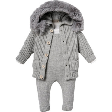 Set sweater+body+overalls