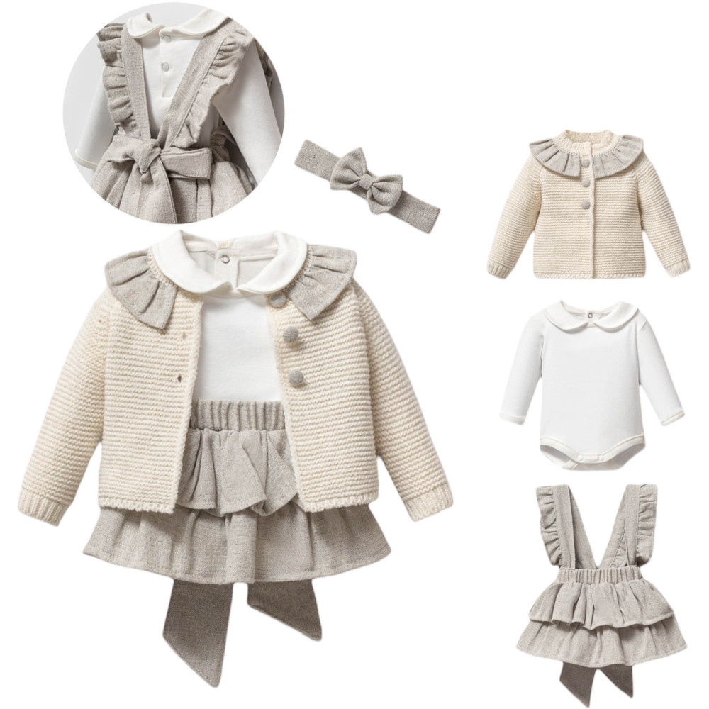 Set sweater+body+skirt+headband