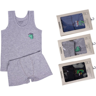 Set tank top+briefs Dinozor