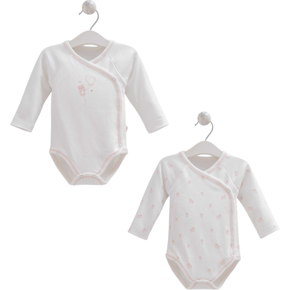 Body set 2pcs (pack of 4 sets), series NEW BORN GIRL