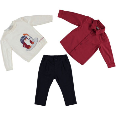 Set sweatshirt+shirt+pants