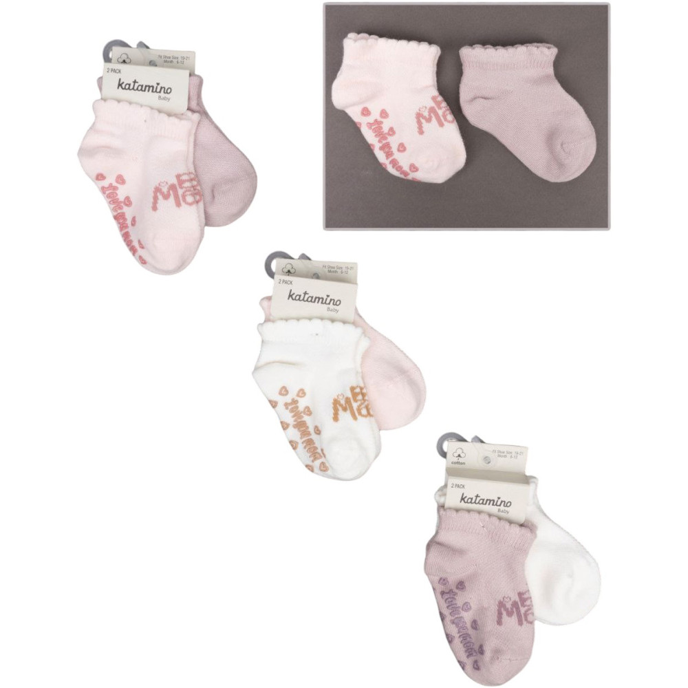Socks low cut cotton set 2 pair (pack of 6 sets) Angelus