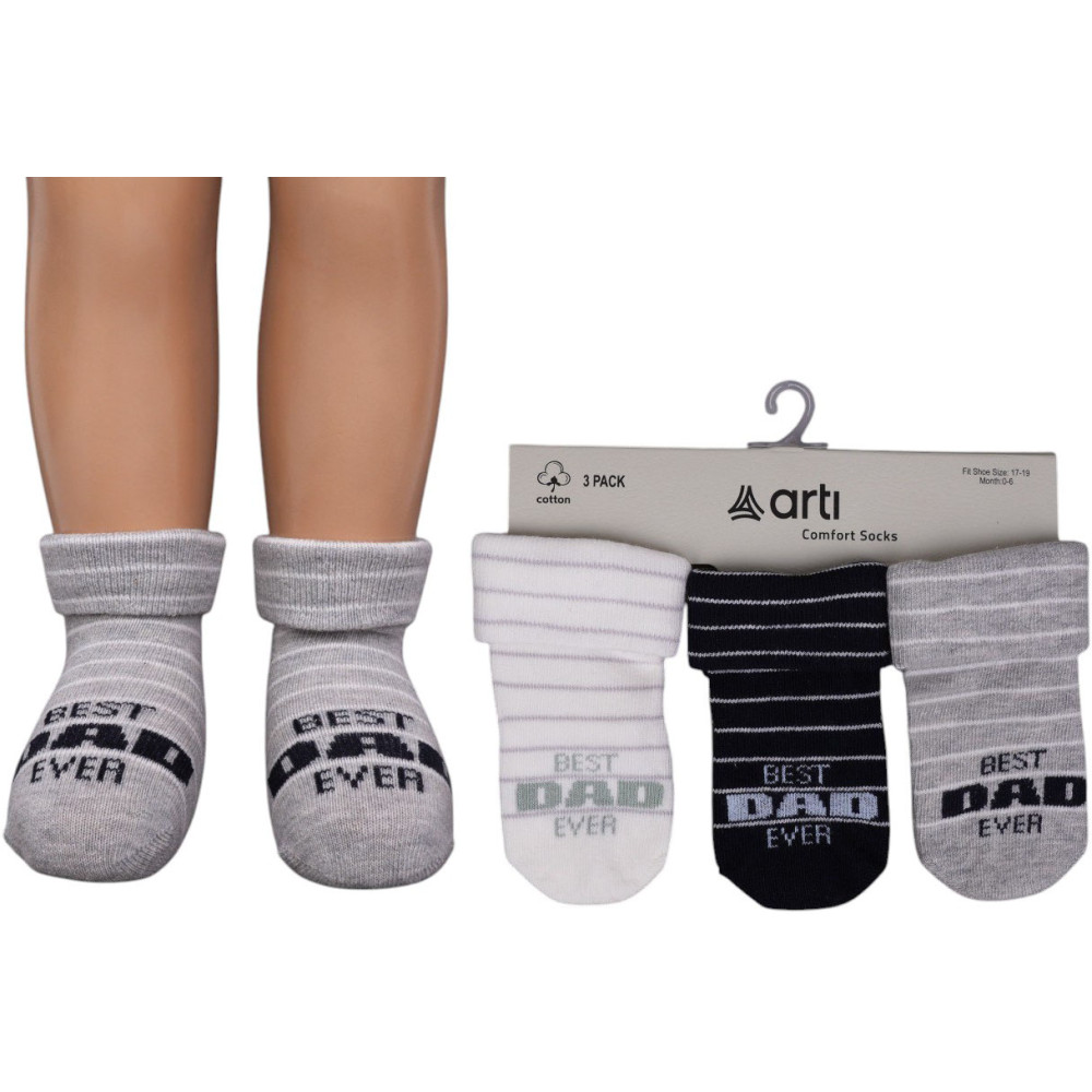 Socks cotton set 3 pairs (pack of 4 sets) Tertip