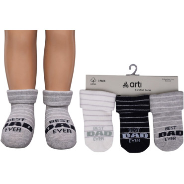 Socks cotton set 3 pairs (pack of 4 sets) Tertip