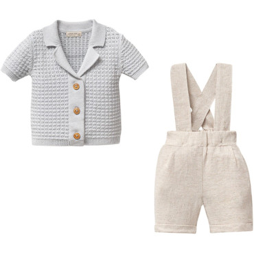 Set sweater+overallss