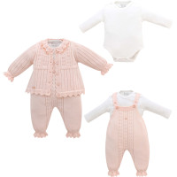 Set sweater+body+overalls