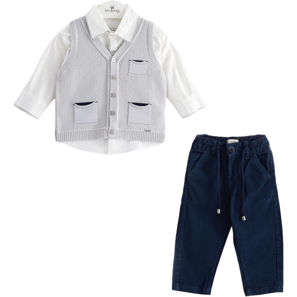 Set shirt+vest+pants