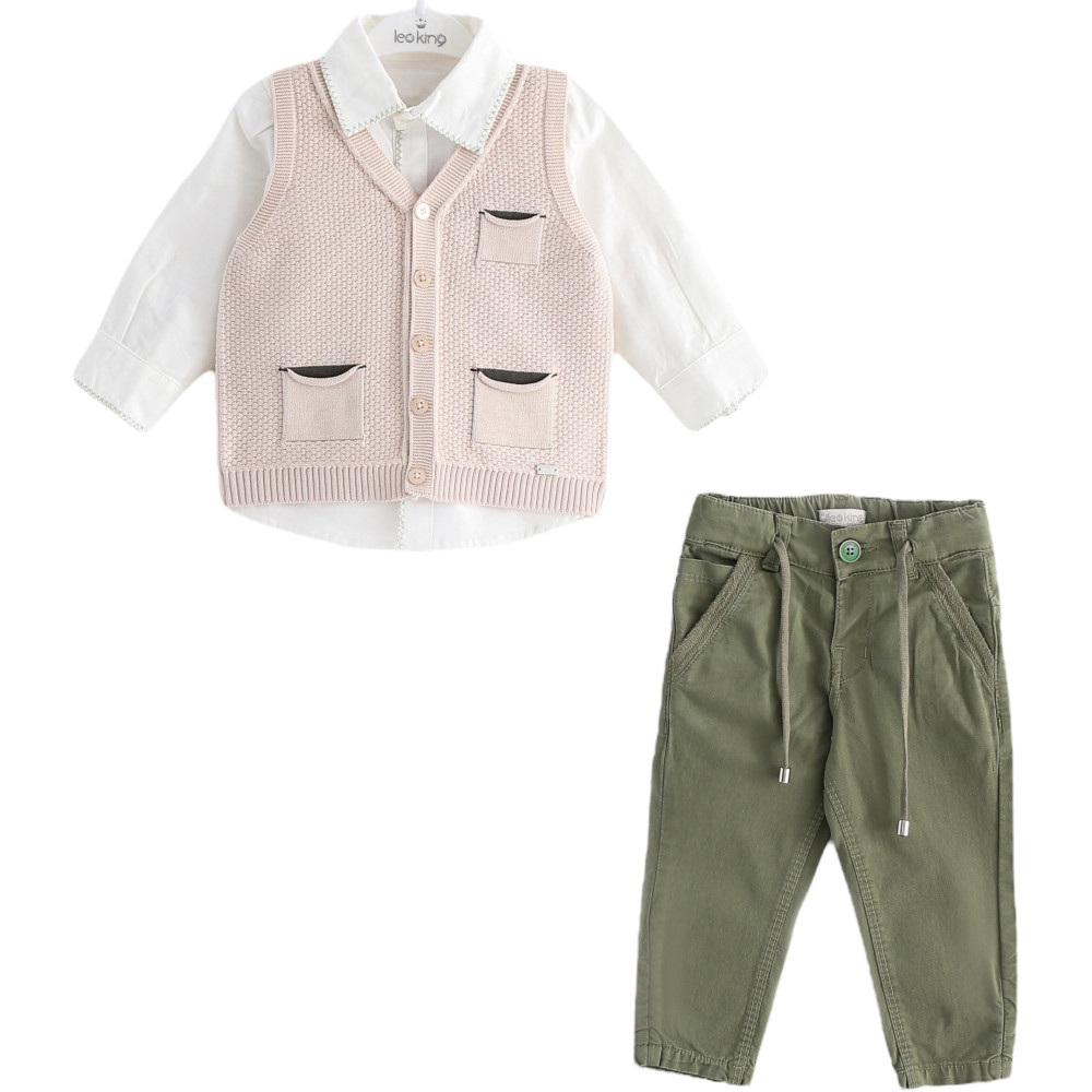 Set shirt+vest+pants